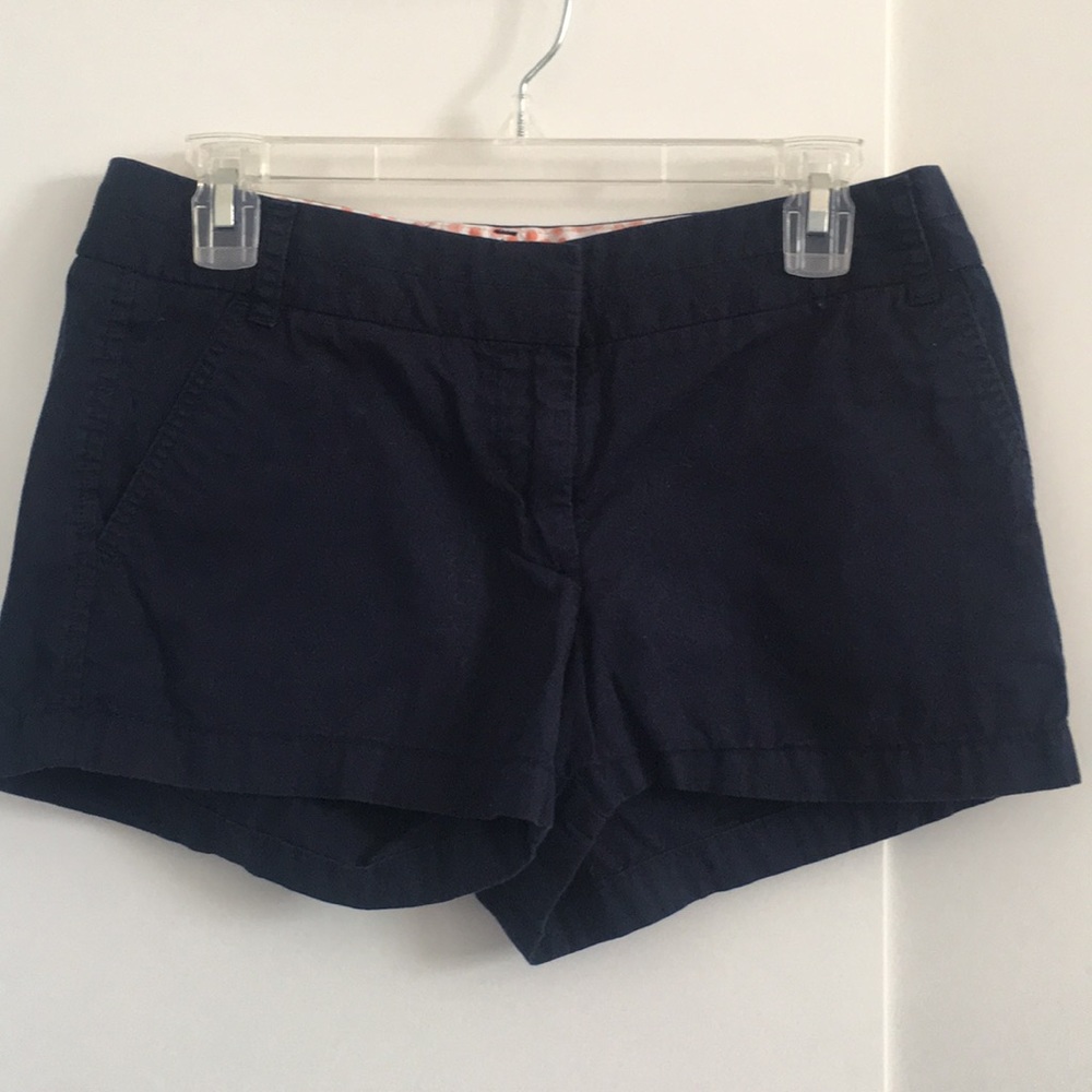 J CREW NAVY CHINO SHORTS - Picture 1 of 3